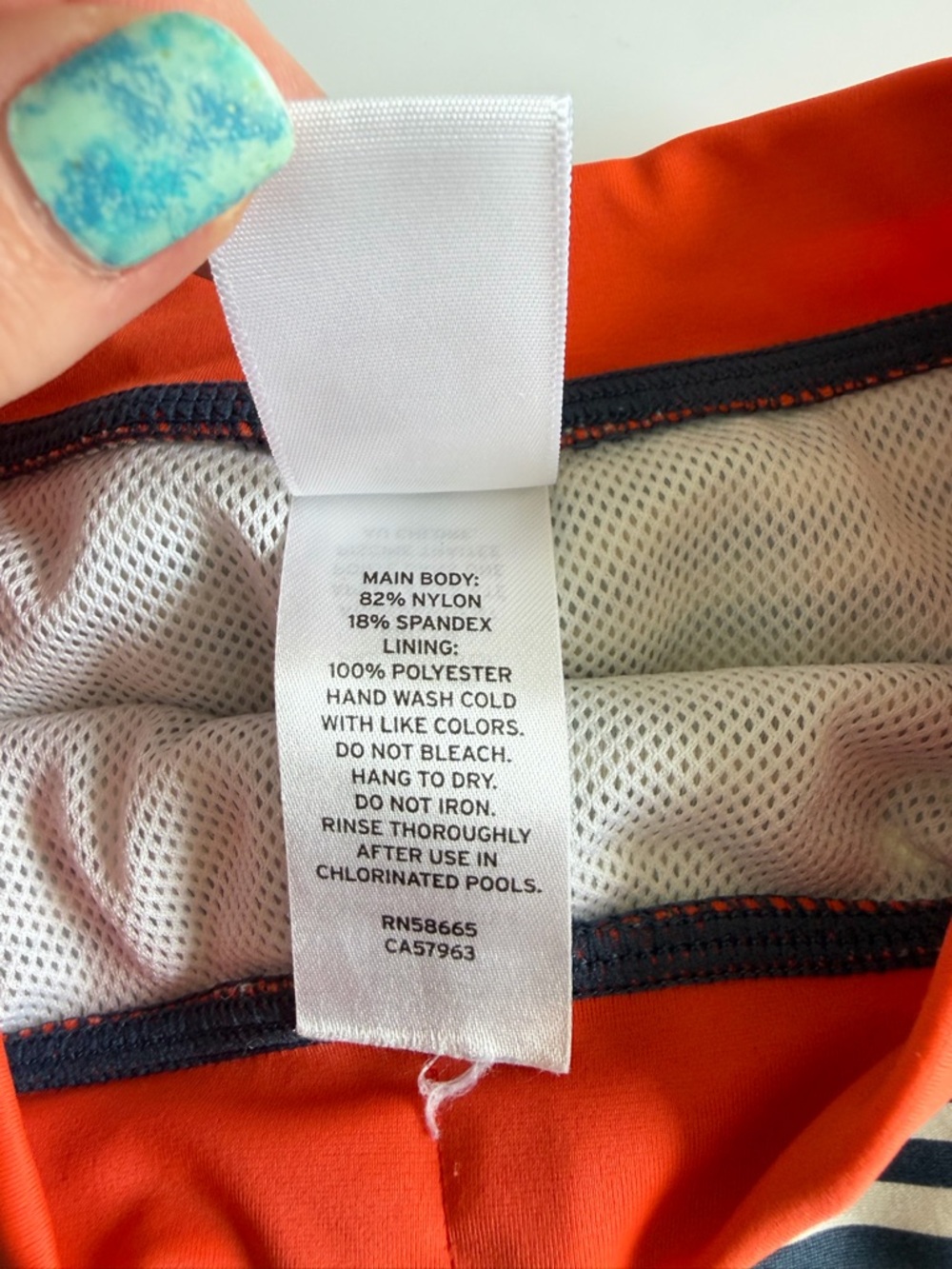 Tucker + Tate Baby Boy Swimsuit Size 12 Months Shirt Shorts Stripes Orange Blue - Picture 10 of 10